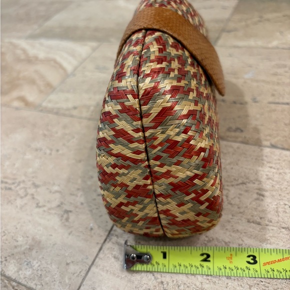 Jenny Polanco raffia and snake leather clutch - Picture 6 of 10